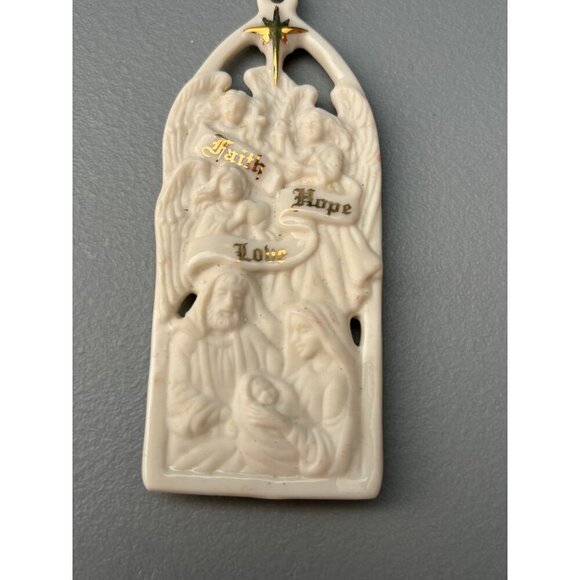 Vintage 2000 Christmas Hour of Power Faith Hope Love Ornament Nativity - Picture 3 of 6